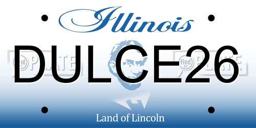 DULCE26 Illinois License Plate