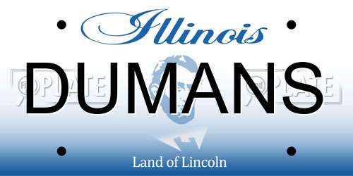 DUMANS Illinois License Plate