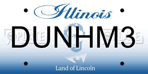 DUNHM3 Illinois License Plate