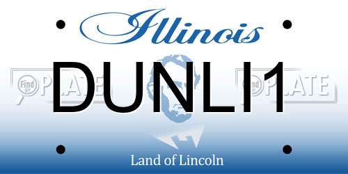 DUNLI1 Illinois License Plate