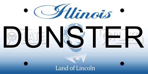 DUNSTER Illinois License Plate