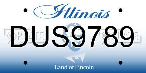 DUS9789 Illinois License Plate