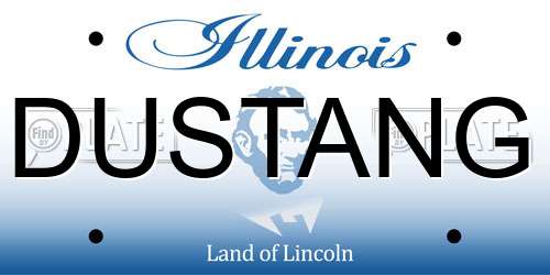 DUSTANG Illinois License Plate