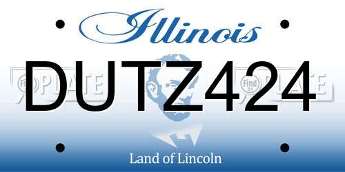 DUTZ424 Illinois License Plate