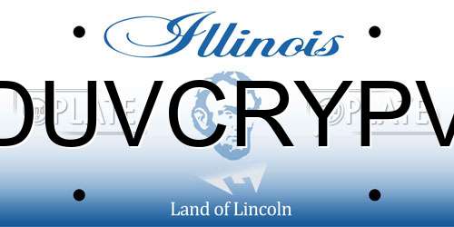 DUVCRYPV Illinois License Plate