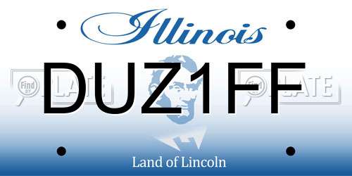 DUZ1FF Illinois License Plate