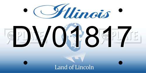 DV01817 Illinois License Plate