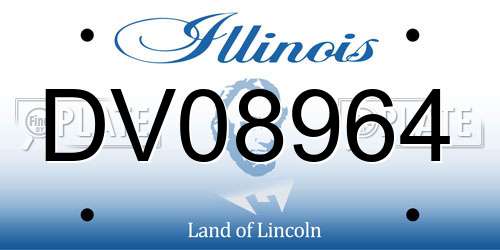 DV08964 Illinois License Plate