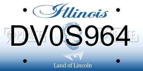DV0S964 Illinois License Plate