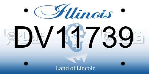 DV11739 Illinois License Plate