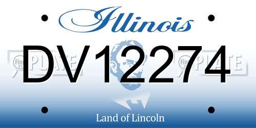 DV12274 Illinois License Plate