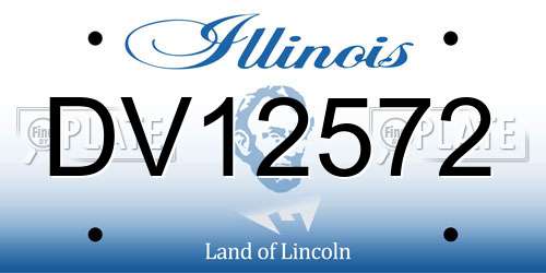DV12572 Illinois License Plate