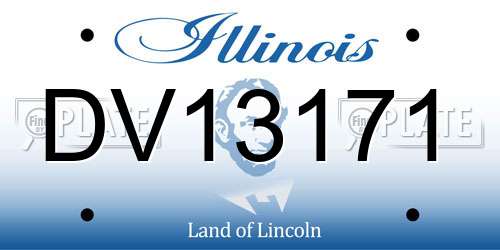 DV13171 Illinois License Plate