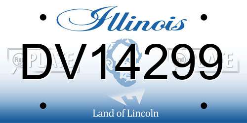 DV14299 Illinois License Plate