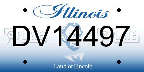 DV14497 Illinois License Plate