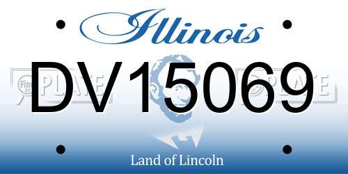 DV15069 Illinois License Plate