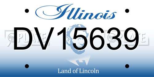 DV15639 Illinois License Plate