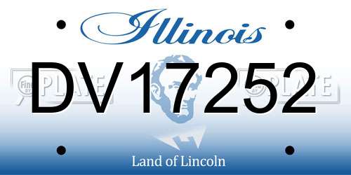DV17252 Illinois License Plate