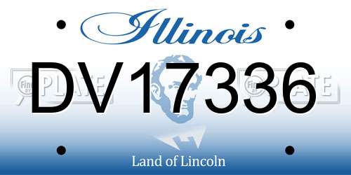 DV17336 Illinois License Plate