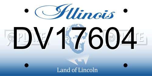 DV17604 Illinois License Plate