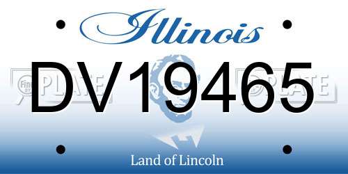 DV19465 Illinois License Plate