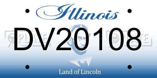 DV20108 Illinois License Plate