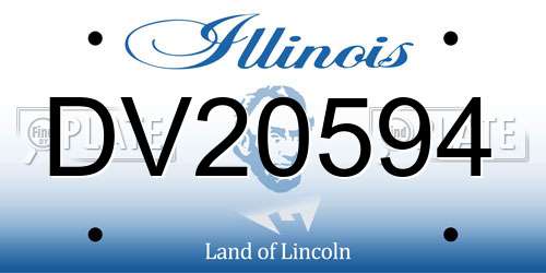 DV20594 Illinois License Plate