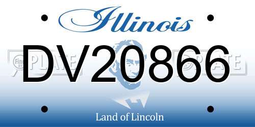DV20866 Illinois License Plate