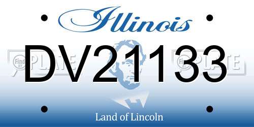 DV21133 Illinois License Plate