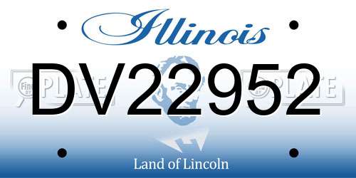 DV22952 Illinois License Plate