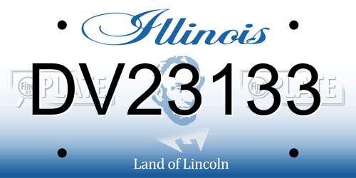DV23133 Illinois License Plate
