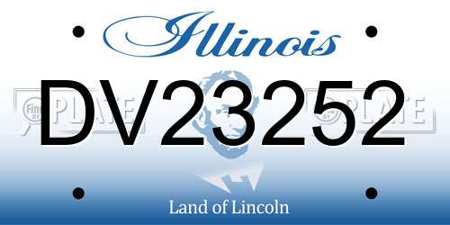 DV23252 Illinois License Plate