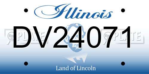 DV24071 Illinois License Plate