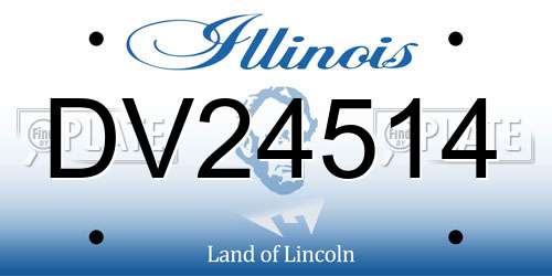 DV24514 Illinois License Plate
