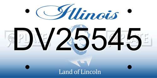 DV25545 Illinois License Plate