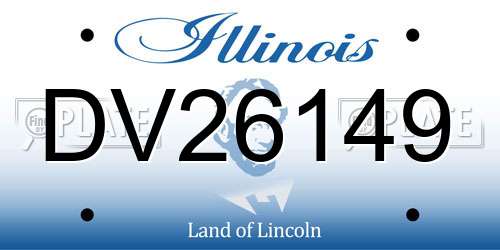 DV26149 Illinois License Plate