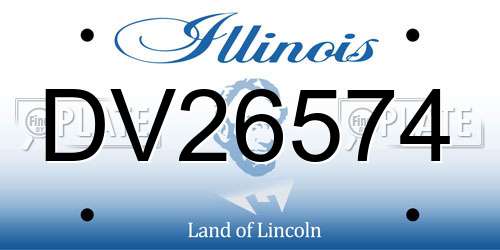 DV26574 Illinois License Plate