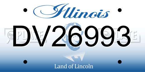 DV26993 Illinois License Plate