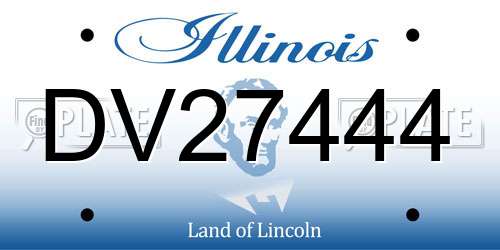 DV27444 Illinois License Plate