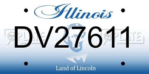 DV27611 Illinois License Plate