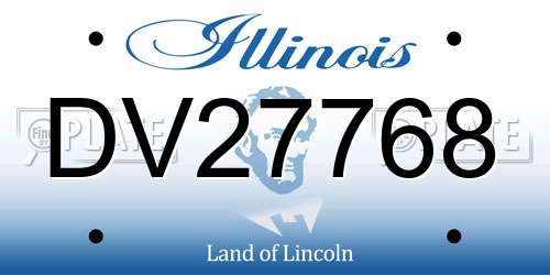 DV27768 Illinois License Plate