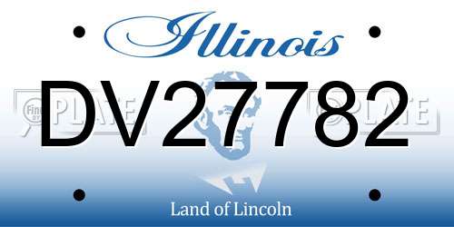 DV27782 Illinois License Plate