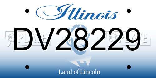 DV28229 Illinois License Plate