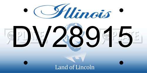 DV28915 Illinois License Plate