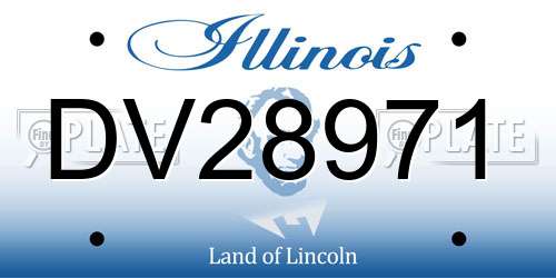 DV28971 Illinois License Plate