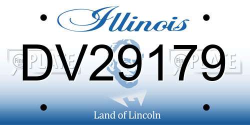DV29179 Illinois License Plate