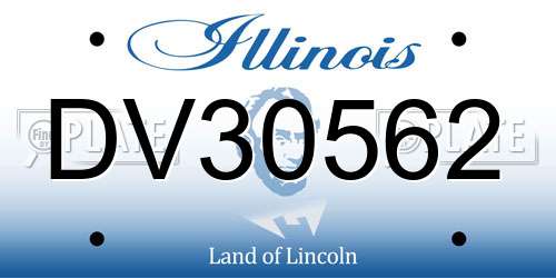DV30562 Illinois License Plate