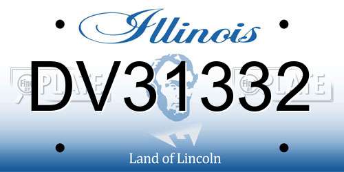 DV31332 Illinois License Plate