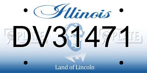 DV31471 Illinois License Plate