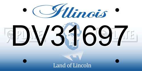 DV31697 Illinois License Plate
